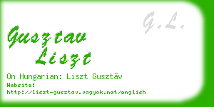 gusztav liszt business card